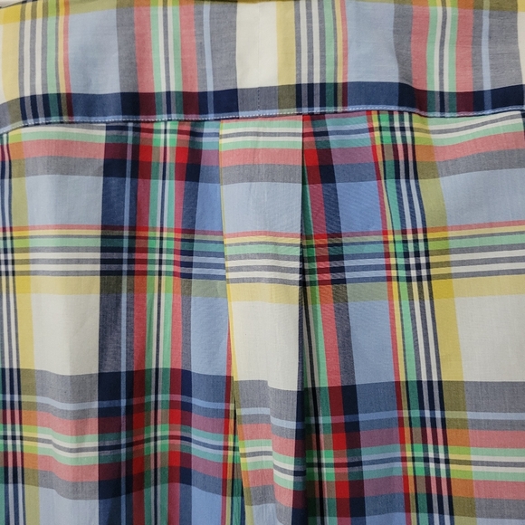 Ralph Lauren Shirt Mens Large Blue Plaid 100% Cotton Long Sleeve Oxford - Picture 5 of 6